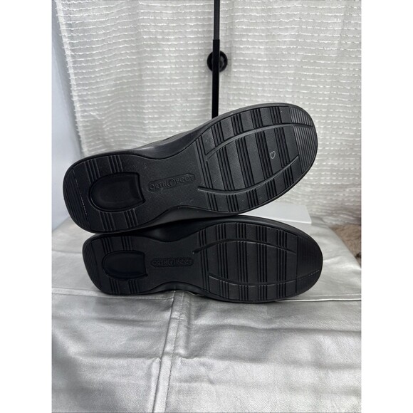 (Q7) Orthofeet Glacier Gorge Ankle Boots Mens Size 9/2E,Wide Black Leather Ortho main image 7